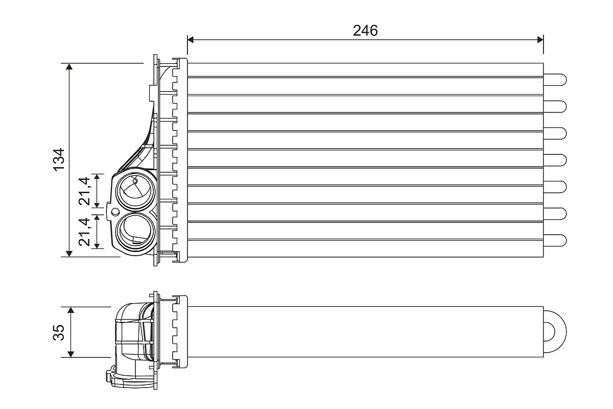 Schimbator caldura, incalzire habitaclu 811567 VALEO